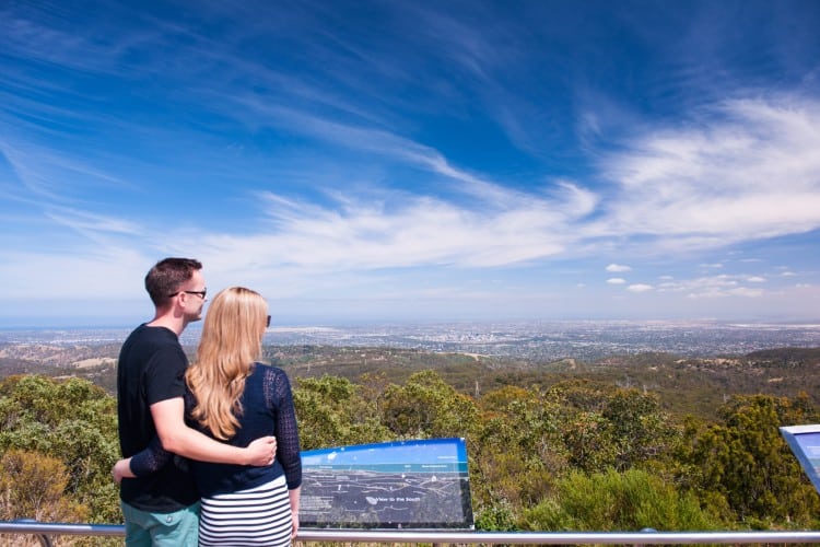 Views over Adelaide from Mt Lofty Summit
